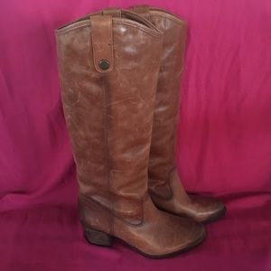 Vince Camuto Knee High Leather Brown Boots sz 9